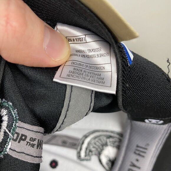 Top of the World Michigan State Black Green Hat One Size Fit All Memory‎ Fit - Picture 8 of 10
